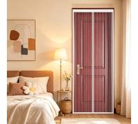 Mosquitera para Puerta 120 x 214 cm Cierre Automático Mosquitera Cortina Puerta Magnetica Fácil Instalación sin Taladrar para Balcón Salón Dormitorio de Patio, Blanco