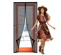 Mosquitera para Puerta 133 x 211 cm Fácil de Instalar, No Requiere Herramientas Mosquitera Magnetica Puerta Lejos de Los Mosquitos para Puertas de Balcón O Terraza, Negro