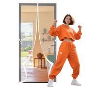 Mosquitera para Puerta 135 x 193 cm Se Cierra Automáticamente Mosquito Net Lejos de Los Mosquitos para Puertas de Balcón O Terraza, Blanco