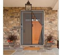 Mosquitera para Puerta 180 x 200 cm Antimosquitos con Imanes Mantiene El Aire Fresco Dentro y Los Bichos Fuera Fácil Instalación sin Taladrar, Negro