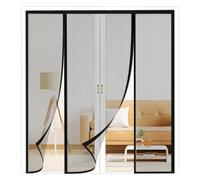 Mosquitera para puerta, 300x220cm, mosquitera negra, sin taladrar, protección contra insectos, puerta de balcón, cortina mosquitera con cinta adhesiva, para puerta de patio