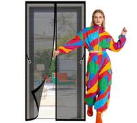 Mosquitera para Puerta 66 x 183 cm Varios Tallas Mosquito Net Fácil Instalación sin Taladrar para Puerta Exterior de Balcón Patio, Negro