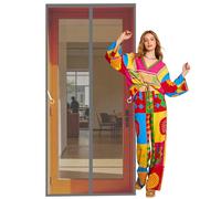 Mosquitera para Puerta 91 x 299 cm Magnético Automático Adsorción Magnética Anti Insecto Mosquitera Fácil Instalación sin Taladrar para Puertas de Salón Balcón Corredor, Gris