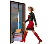 Mosquitera para Puerta 96 x 235 cm Imanes para Un Autocierre Mosquitera Puerta con Iman Mantiene El Aire Fresco para Balcón Corredera de Patio, Negro