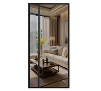 Mosquitera para puerta de balcón, protección magnética contra insectos, 135 x 200 cm, apertura derecha/izquierda, más fuerte que una puerta mosquitera normal, sin taladrar, color negro