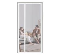 Mosquitera para puerta de balcón sin taladrar 90x200cm, mosquitera de cierre automático, cortina mosquitera para puerta de terraza, puerta de balcón, puerta de entrada Blanco