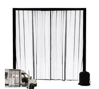 Mosquitera para puerta de caravana, 150 x 110 cm, red oscura, red para puertas correderas o caravanas - Para protección de la privacidad de vehículos camiones y remolques