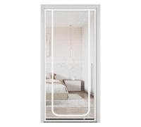 Mosquitera para puerta para mascotas, 220 x 0,2 cm, barrera de malla con cremallera, panel de protección portátil para mascotas, cubierta protectora para interiores, privacidad para escaleras
