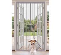 Mosquitera para Puertas 171 x 189 cm Varios Tallas Cortina Magnetica Mosquitera No Requiere Herramientas para Entrada, Balcón, Puerta de Ventana, Gris