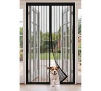 Mosquitera para Puertas 189 x 177 cm Varios Tallas Cortina Magnetica Mosquitera No Requiere Herramientas para Entrada, Balcón, Puerta de Ventana, Negro