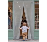 Mosquitera para Puertas 200 x 241 cm Cierre Magnético de Arriba a Abajo Cortina Mosquitera Magnética No Requiere Herramientas Mantiene El Aire Fresco en El Interior, Gris