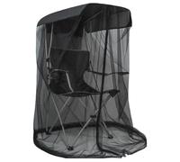 Mosquitera para Silla de Camping con Techo de Sombrilla Tienda de Campaña de Malla Negra Silla de Pesca para Camping, Pesca y Excursión Playa con Cremallera yTecho Impermeable (185 * 125 * 205CM)