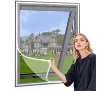 Mosquitera para ventana - 100x140cm de protección contra insectos - Protección contra mosquitos sin perforaciones - Red antimosquitos