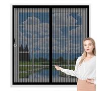 Mosquitera para Ventana 110 x 120 cm Varios Tallas, Cierre Automático, No Requiere Herramientas, Mantiene El Aire Fresco Fly Curtains for Door para Todas Las Ventana, Negro