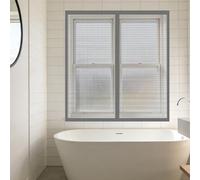 Mosquitera para Ventana 115 x 115 cm sin Taladrar Ni Atornillar Mosquitera Ventana Mosquiteras Lavables para Ventanasde Balcón, Ventanasde Patio, Sala, Gris