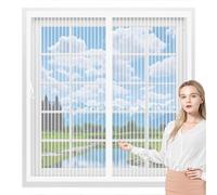 Mosquitera para Ventana 120 x 130 cm Varios Tallas, Cierre Automático, No Requiere Herramientas, Mantiene El Aire Fresco Fly Curtains for Door para Todas Las Ventana, Blanco