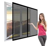 Mosquitera para Ventana 121 x 68 cm sin Taladrar Adsorción Magnética Anti Mosquito Insecto Mosquitera Protección Contra Mosquitos para Balcones, Puertas y Ventanas, Negro