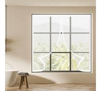 Mosquitera para Ventana 125 x 130 cm Imanes Se Cierran Automáticamente Mosquitera Magnética Ventanas Lavables para Ventana de Bricolaje para Caseras Oficina, Blanco