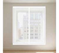 Mosquitera para Ventana 140 x 160 cm sin Taladrar Ni Atornillar Pantalla Magnética Ajustable Ventana de Bricolaje Fácil Instalación Adhesiva para Todas Las Ventanas, Blanco