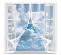Mosquitera para Ventana 145 x 150 cm Mantiene Insectos, Moscas y Mosquitos Fuera Personalizar Mosquiteras Ventanas Fácil de Limpiar para Todas Las Ventanas, Blanco