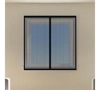 Mosquitera para Ventana 145 x 150 cm sin Taladrar Ni Atornillar Mosquitera Ajustable Ventanas Fácil Instalación Adhesiva para Exterior Jardín Balcón Salón Casa Tienda, Negro