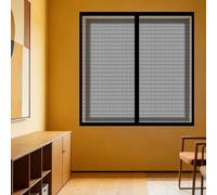 Mosquitera para Ventana 145 x 150 cm sin Taladrar Ni Atornillar Mosquiteras Magnética Anti Insectos Cierre Fácil de Limpiar para Balcón Corredera Terraza, Negro