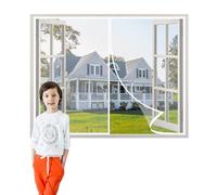 Mosquitera Para Ventana 175x180cm Cortina Antimosquitos Magnetica Mosquitera Magnética Cortina Fácil Instalación sin Taladrar Puerta Exterior Blanco