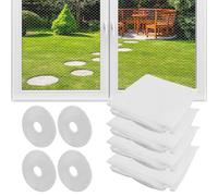 Mosquitera para ventana, 4 unidades, para ventanas, protección contra insectos, mosquitera para ventanas, mantiene escarabajos/moscas/mosquitos fuera, 1,3 m x 1,5 m (blanco)