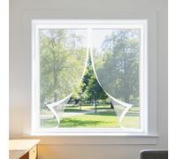 Mosquitera para Ventana 50 x 120 cm Imanes Se Cierran Automáticamente Mosquitera Ventana Fácil Instalación Adhesiva para Exterior Jardín Balcón Salón Casa Tienda, Blanco