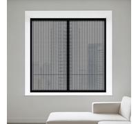 Mosquitera para Ventana 50 x 120 cm Imanes Se Cierran Automáticamente Mosquiteras Magnética Anti Insectos Cierre Lavables para Balcón Corredera Terraza, Negro