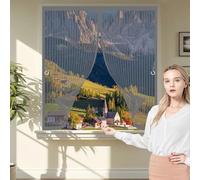 Mosquitera para Ventana 50 x 55 cm Cierre Automático de Arriba a Abajo, Mantiene El Aire Fresco Dentro y Los Bichos Fuera Cortina Magnética para Todas Las Ventana, Gris