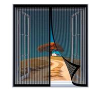 Mosquitera para Ventana 60 x 65 cm Fácil Instalación sin Taladrar, Fácil de Limpiar Cortina Protección Contra Insectos para Todas Las Ventanas, Negro