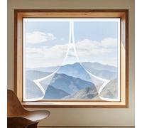 Mosquitera para Ventana 60 x 65 cm Imanes Se Cierran Automáticamente Ajustable Mosquitera Ventana Magnetica Fácil de Limpiar Adecuada para Decoración Del Hogar, Blanco