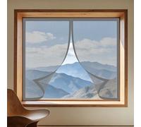Mosquitera para Ventana 60 x 65 cm Imanes Se Cierran Automáticamente Ajustable Mosquitera Ventana Magnetica Fácil de Limpiar Adecuada para Decoración Del Hogar, Gris