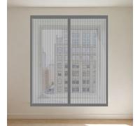 Mosquitera para Ventana 65 x 110 cm sin Taladrar Ni Atornillar Pantalla Magnética Ajustable Ventana de Bricolaje Fácil Instalación Adhesiva para Todas Las Ventanas, Gris