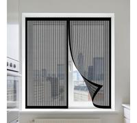 Mosquitera para Ventana 65 x 185 cm Imanes Se Cierran Automáticamente Mosquiteras Fácil de Limpiar para Todas Las Ventanas, Negro