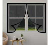 Mosquitera para Ventana 65 x 75 cm Protección Contra Mosquitos y Moscas Mosquiteras Ventanas Magnética Fácil Instalación Adhesiva para Todas Las Ventanas, Negro