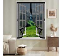 Mosquitera para Ventana 70 x 125 cm Cierre Automático de Arriba a Abajo, Mantiene El Aire Fresco Dentro y Los Bichos Fuera Mosquitera para Ventana para Todas Las, Negro
