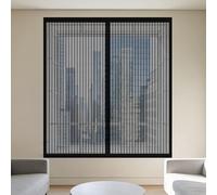 Mosquitera para Ventana 75 x 145 cm sin Taladrar Ni Atornillar Mosquitera Ventana Fácil de Limpiar para de Bricolaje para Caseras Oficina, Negro