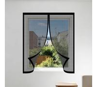 Mosquitera para Ventana 75 x 80 cm Mantiene Insectos, Moscas y Mosquitos Fuera Mosquitera Ajustable Ventanas Fácil de Limpiar Adecuada para Decoración Del Hogar, Negro