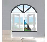 Mosquitera para Ventana 80 x 165 cm Cierre Automático Transpirables, Antimosquitos Mosquitera para Ventanas de Techo para Puertas de Salón Balcón Corredor, Blanco