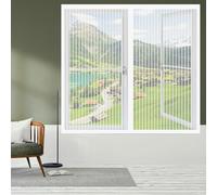 Mosquitera para Ventana 80 x 165 cm sin Taladrar Ni Atornillar Mosquitera Ventanas Adhesiva Fácil de Limpiar para Todas Las Ventanas, Blanco