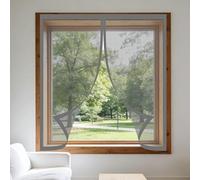 Mosquitera para Ventana 90 x 140 cm Protección Contra Mosquitos y Moscas Mosquitera Ventanas Adhesiva Lavables para Todas Las Ventanas, Gris