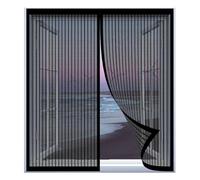 Mosquitera para Ventana Autoadhesiva 100 x 125 cm Fácil Instalación sin Taladrar, Fácil de Limpiar Cortina de Ventana Magnética para Todas Las Ventanas, Negro
