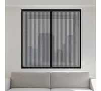 Mosquitera para Ventana Autoadhesiva 110 x 135 cm sin Taladrar Ni Atornillar Mosquiteras Lavables para Exterior Jardín Balcón Salón Casa Tienda, Negro
