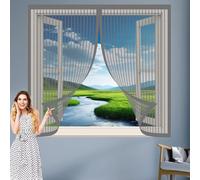 Mosquitera para Ventana Autoadhesiva 50 x 125 cm sin Taladrar Ni Atornillar Mosquitera Ventana Mosquiteras Fácil de Limpiar Adecuada para Decoración Del Hogar, Gris
