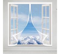 Mosquitera para Ventana Autoadhesiva 60 x 125 cm Protección Contra Mosquitos y Moscas Mosquitera Ventanas Adhesiva Lavables para Balcón Corredera Terraza, Blanco