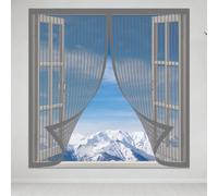 Mosquitera para Ventana Autoadhesiva 60 x 70 cm Protección Contra Mosquitos y Moscas Mosquitera Ventanas Adhesiva Lavables para Balcón Corredera Terraza, Gris