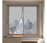 Mosquitera para Ventana Autoadhesiva 75 x 135 cm sin Taladrar Ni Atornillar Mosquitera Ventanas Adhesiva Fácil de Limpiar para Ventana de Bricolaje para Caseras Oficina, Gris