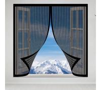 Mosquitera para Ventana Autoadhesiva 80 x 95 cm Protección Contra Mosquitos y Moscas Mosquitera Ventanas Adhesiva Lavables para Balcón Corredera Terraza, Negro